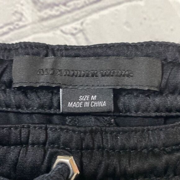 Alexander Wang Silk Drawsting Shorts Black Medium - Picture 7 of 9